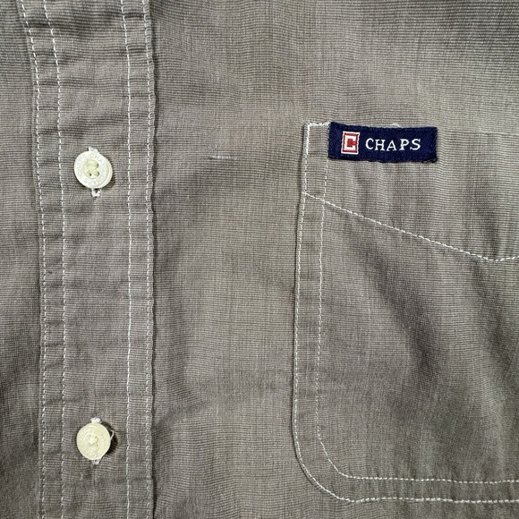 Chaps Men's XL Tan SS Button Up SEE DESCRIPTION - Picture 8 of 14